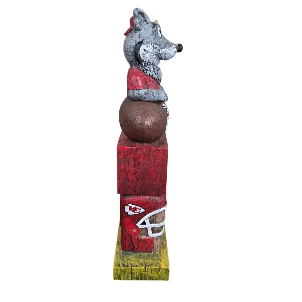 Kansas City Chiefs NFL Tiki Totem Pole Resin Football Man Cave 16